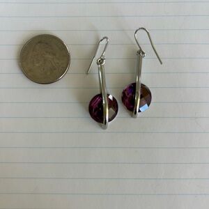 Swarovski Crystal amethyst drop earrings
